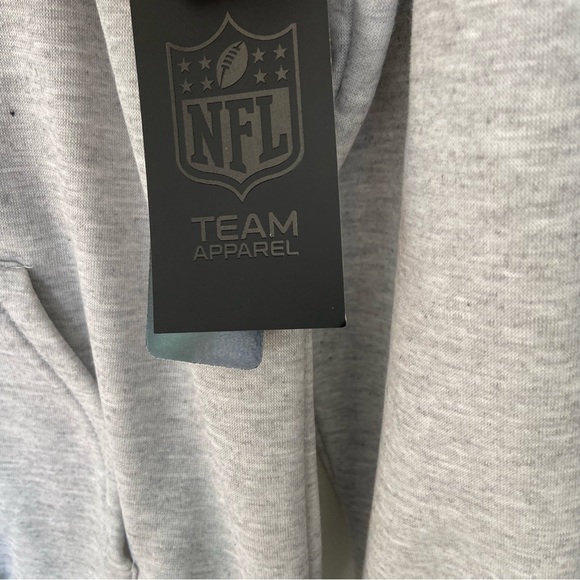 Jacksonville Jaguars NFL Team Apparel Heather Gray Fleece Hoodie-Men's M-NWT - Picture 5 of 6
